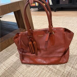 Coach Women's Red Leather Tote
